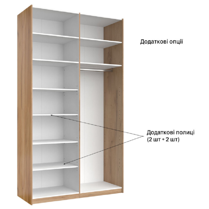 Шкаф-купе с зеркалом 1,5x2,4 Белла / Bella Глянец Белый MiroMark BL-84-WB