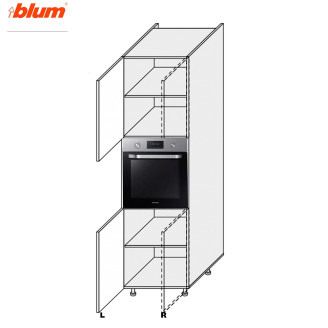 Кухонна секція Пенал Міленіум 60ПД/2140 Духовка Pro Blum ML-765W/9003 MiroMark