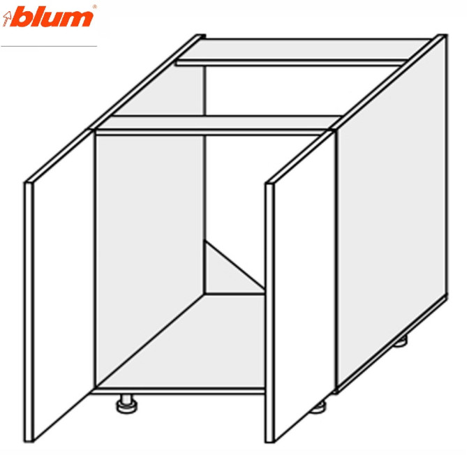 Кухонна секція Валенсія нижня 80НМ/820 2дв Мийка Pro Blum VL-087W/9003 MiroMark