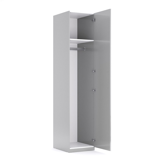 Шкаф 1Дв без зеркала Меги / Megy Глянец Шиншила Серая MiroMark MG-21-GG