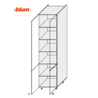 Кухонна секція Пенал Міленіум 60П/2320 Pro Blum Права ML-863W/9003R MiroMark