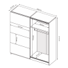 Шафа-купе Імперія 1,5 м двері глянець  +  дзеркало MiroMark купити