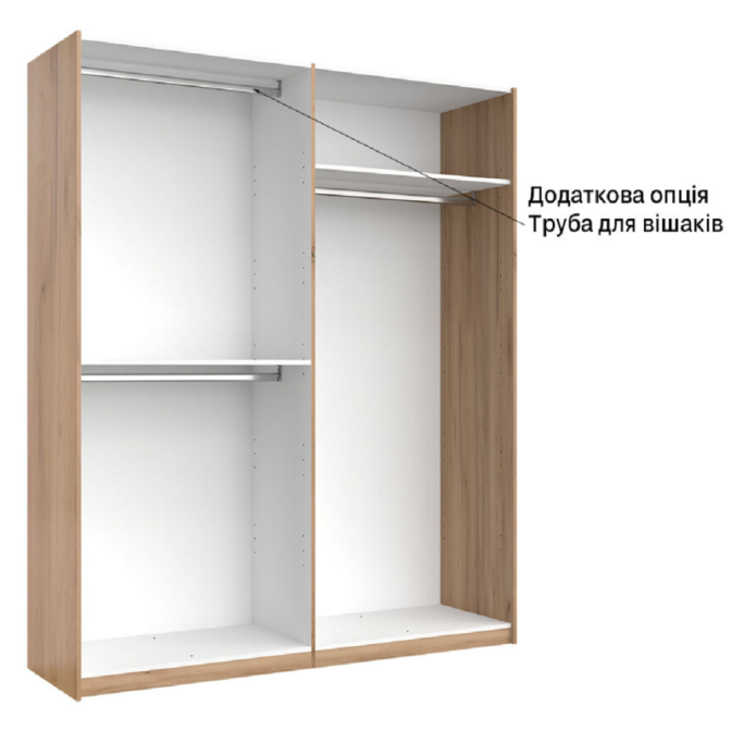 Шафа-купе Імперія 1,5 м двері глянець Білий MiroMark купити