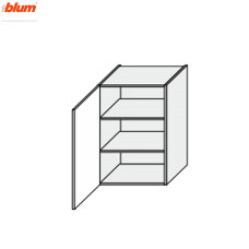 Кухонная секция Мери верхняя 60В/720 1дв Pro Blum MR-468W/9003gl MiroMark