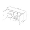 Комод Луна 2Дв3Шх MiroMark купить