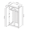 Шкаф 2Дв Тибо / Tibo Супер Мат Белый MiroMark TB-22-WM