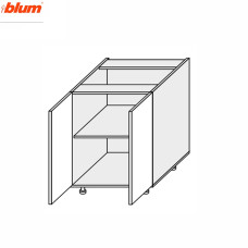 Кухонная секция Мери нижняя 80Н/820 2дв Pro Blum MR-086W/9003gl MiroMark