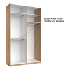 Шафа-купе без дзеркала 1,5*2,4 Асті / Asti Глянець Білий - Дуб Крафт MiroMark AS-88-WB
