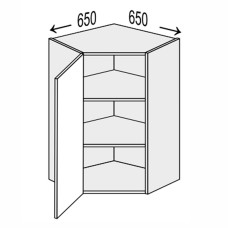 Кухонная секция Винтаж верхняя Угол В 45° 650х650/720 1дв VN-491W/9003 MiroMark