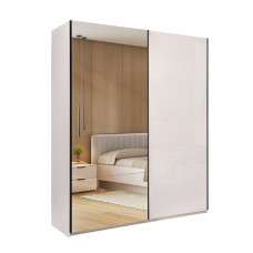 Шафа-купе із дзеркалом 2,0х2,4 Лорі / Lory Глянець Кашемір MiroMark LR-86-GC