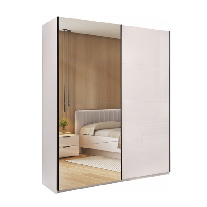 Шафа-купе із дзеркалом 2,0х2,4 Лорі / Lory Глянець Кашемір MiroMark LR-86-GC Шафа-купе із дзеркалом 2,0х2,4 Лорі / Lory Глянець Кашемір MiroMark LR-86-GC