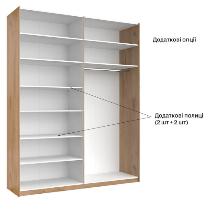 Шафа-купе із дзеркалом 2,0х2,4 Лорі / Lory Глянець Кашемір MiroMark LR-86-GC Шафа-купе із дзеркалом 2,0х2,4 Лорі / Lory Глянець Кашемір MiroMark LR-86-GC