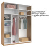 Шафа-купе із дзеркалом 2,0х2,4 Лорі / Lory Глянець Кашемір MiroMark LR-86-GC Шафа-купе із дзеркалом 2,0х2,4 Лорі / Lory Глянець Кашемір MiroMark LR-86-GC