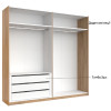 Шафа-купе з дзеркалом 2,5x2,1 Белла / Bella Глянець Білий MiroMark BL-16-WB