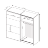 Шафа-купе з дзеркалом 2,5x2,1 Белла / Bella Глянець Білий MiroMark BL-16-WB