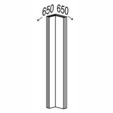 Кухонная секция Мери нижняя Угол Н 90° 650х650/820 Обманка MR-095W/9003gl MiroMark