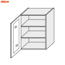 Кухонная секция Винтаж верхняя 40В/720 1дв Витрина Pro Blum VN-445W/9003 MiroMark