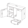 Стол письменный Асти 1Д 1Ш MiroMark купить