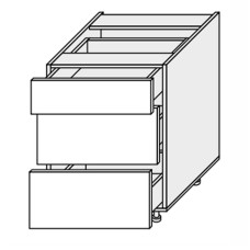 Кухонная секция Мери нижняя 60Н3ШХ/820 Телескоп MR-064W/9003gl MiroMark