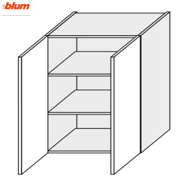Кухонна секція Валенсія верхня 80В/720 2дв Pro Blum VL-485W/9003 MiroMark