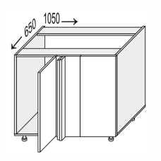Кухонна секція Глорі нижня кут Н 90° 1050х650/820 1дв GL-093W/01 MiroMark