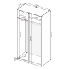 Шкаф Корпус Угол 90 градусов Идея / Idea Глянец Белый MiroMark ID-10-WB