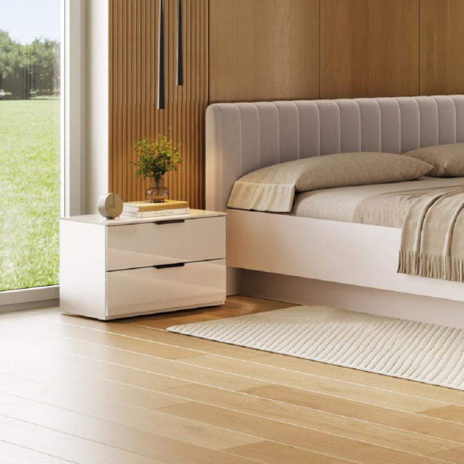 Тумба ліжка 2Ящ Лорі / Lory Глянець Кашемір MiroMark LR-52-GC Тумба ліжка 2Ящ Лорі / Lory Глянець Кашемір MiroMark LR-52-GC