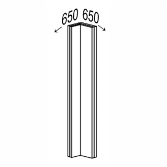 Кухонна секція нижня Міленіум Кут Н 90° 650х650/820 Обманка ML-095W/9003 MiroMark
