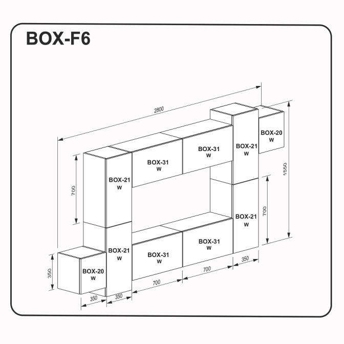 Комплект у вітальню BOX F6 MiroMark