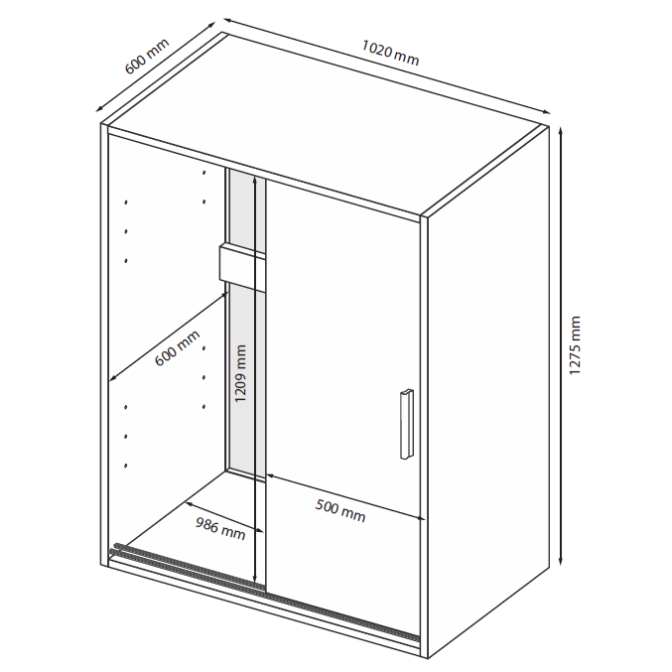 Комод 2Дв Кейс / Case Графіт MiroMark 3831129M