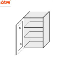 Кухонная секция Мери верхняя 60В/900 1дв Витрина Pro Blum MR-569W/9003gl MiroMark