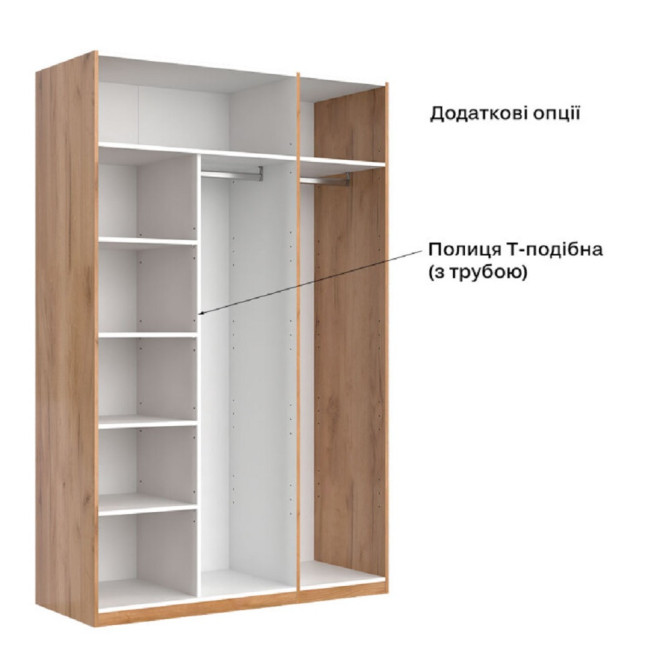 Шафа з дзеркалом 3Дв Лілу / Lily Глянець Кашемір MiroMark LY-13-GC
