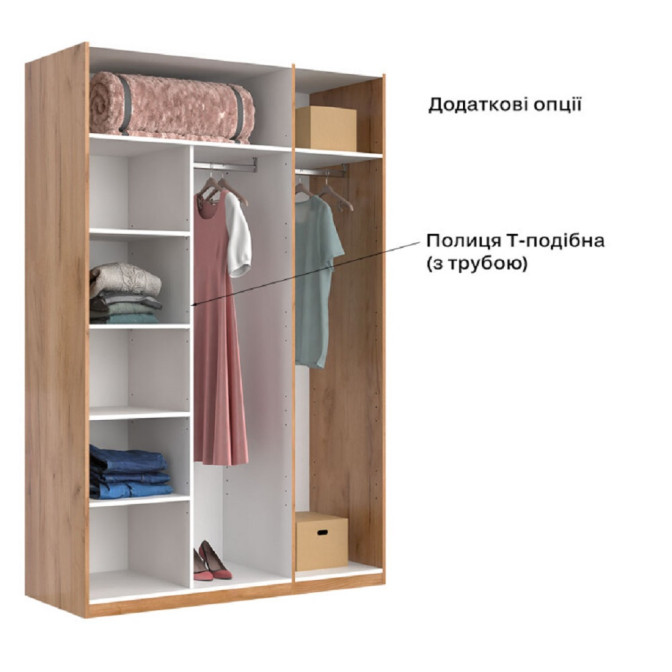 Шафа з дзеркалом 3Дв Лілу / Lily Глянець Кашемір MiroMark LY-13-GC