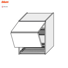 Кухонная секция Миллениум верхняя 80ВС/720 2дв Сушка Aventos Pro Blum  +  Rejs ML-488W/9003 MiroMark