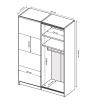 Шкаф-купе 1,5x2,4 Вива / Viva Глянец Белый MiroMark VV-83-WB