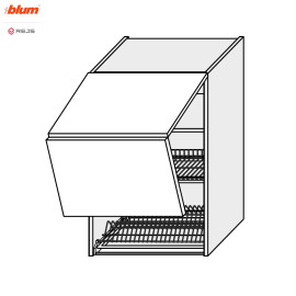 Кухонна секція Вінтаж верхня 60ВС/900 2дв Сушка Aventos Pro Blum  +  Rejs VN-574W/9003 MiroMark