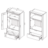 Шкаф Луна 2Дв2Шх MiroMark купить
