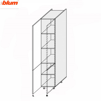 Кухонна секція Пенал Міленіум 40П/2140 Pro Blum Права ML-741W/9003R MiroMark