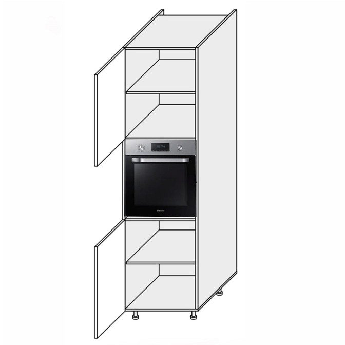 Кухонна секція Мері Пенал 60ПД/2140 Духовка MR-761W/9003gl MiroMark