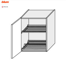 Кухонная секция Винтаж верхняя 60ВС/720 1дв Сушка Pro Blum  +  Rejs VN-479W/9003 MiroMark