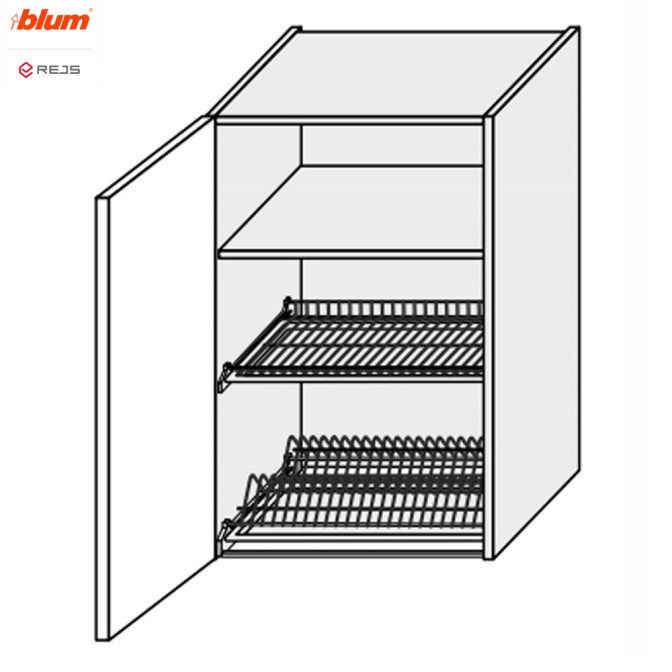 Кухонна секція Валенсія верхня 60ВС/900 1дв Сушка Pro Blum  +  Rejs VL-579W/9003 MiroMark