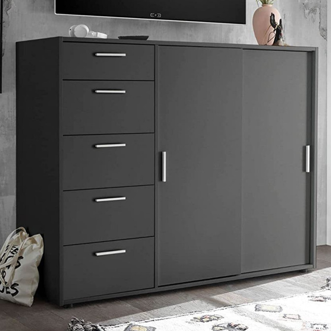 Комод 2Дв 5Ящ Кейс / Case Графіт MiroMark 3831229M