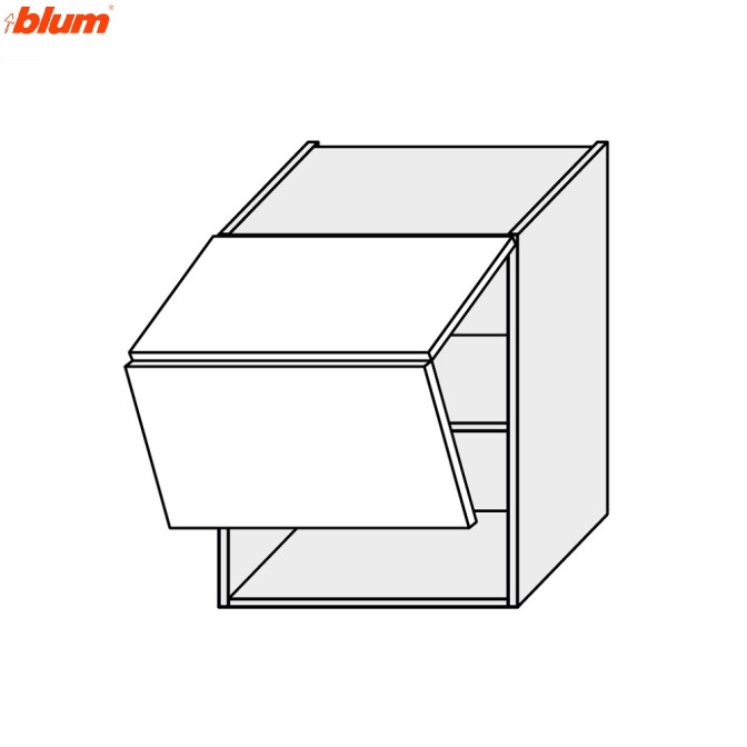 Кухонна секція Валенсія верхня 80В/720 2дв Aventos Pro Blum VL-482W/9003 MiroMark