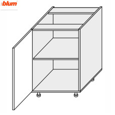 Кухонная секция Мери нижняя 60Н/820 1дв Pro Blum MR-070W/9003gl MiroMark