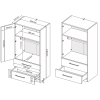 Шкаф гардеробный Фемели 2Д2Ш MiroMark купить