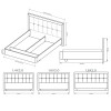 Кровать с мягкой спинкой 1,8*2,0 Белла / Bella Глянец белый MiroMark BL-39-WB