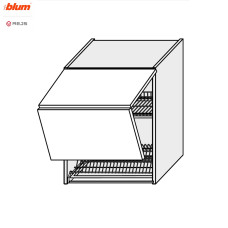 Кухонная секция Винтаж верхняя 80ВС/720 2дв Сушка Aventos Pro Blum  +  Rejs VN-488W/9003 MiroMark
