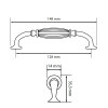 Ручка металева СС-128мм HL-05-BL MiroMark