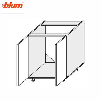 Кухонна секція нижня Міленіум 60НМ/820 2дв Мийка Pro Blum ML-072W/9003 MiroMark