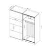Шафа-купе 2,0x2,1 Белла / Bella Глянець Білий MiroMark BL-20-WB